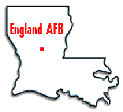 Former England Air Force Base location on Louisiana Map