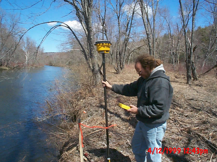 April 12, 1999 - Using GPS to locate a sample