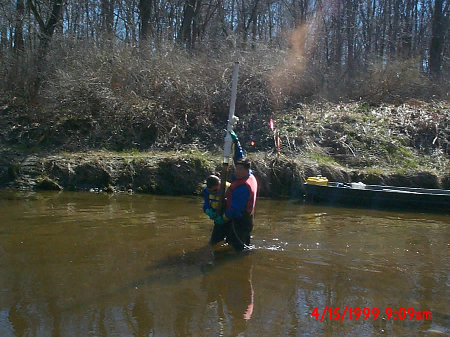 April 15, 1999 - Retrieving a core sample