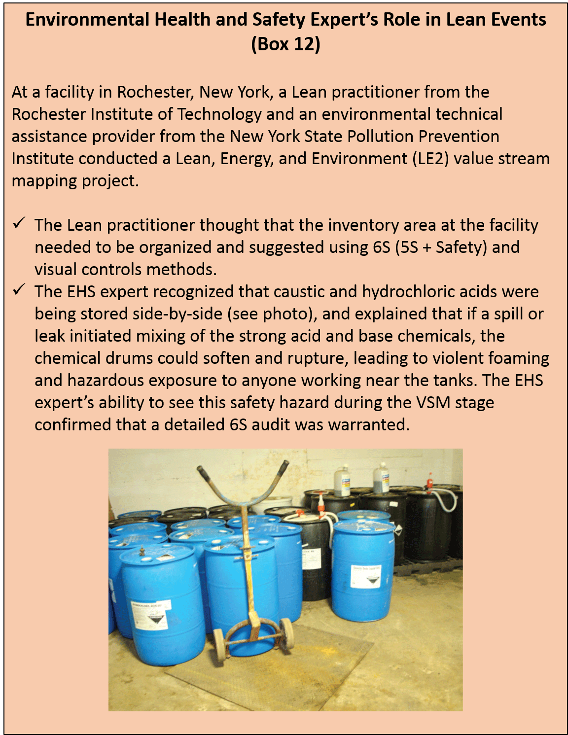 Environmental Health and Safety Expert&rsquo;s Role in Lean Events