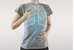 drawing of human torso with lungs drawn on shirt
