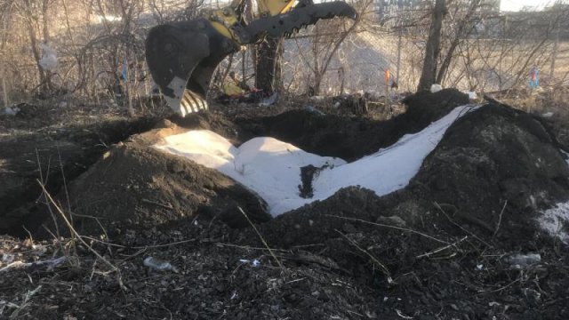 Adding and blending of treatment product into hazardous  lead area