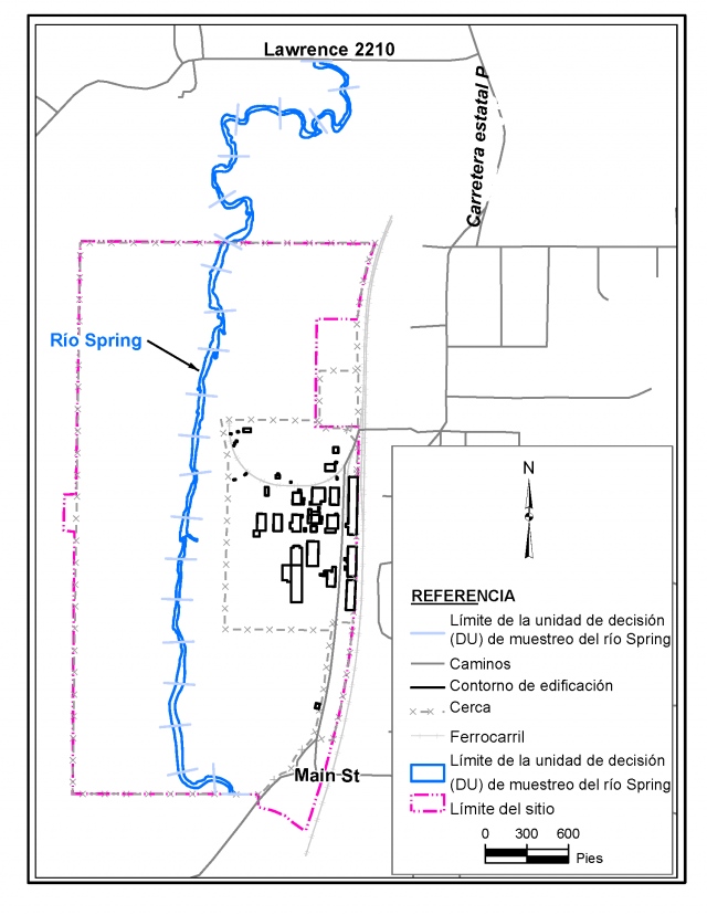image of Figure 3 Spring River sediment sampling area 1 spanish