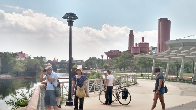 Participants taking photos