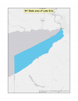 Map of no-discharge zone established for New York waters of Lake Erie