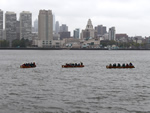 Paddlers in Camden on the Delaware River