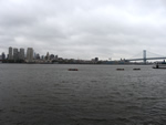 Paddlers in Camden got a great view of the Philadelphia skyline from the Delaware River