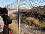Fence blocking access to the LA River