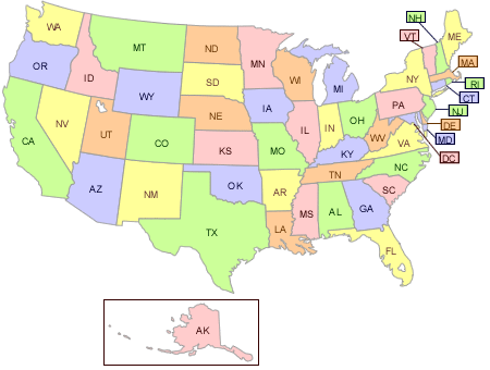 Map of the United States