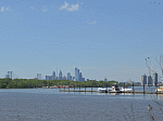 Paddlers in Camden launch from Wiggins Park Marina on the Delaware River