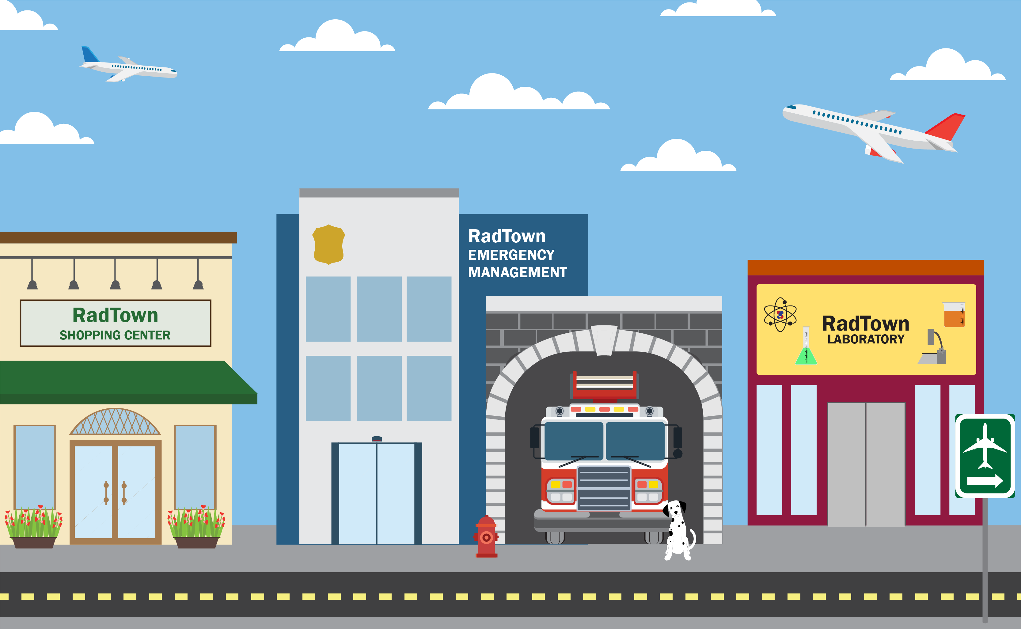 Learn about radiation sources you may find in downtown RadTown