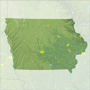 map of Iowa map of Iowa