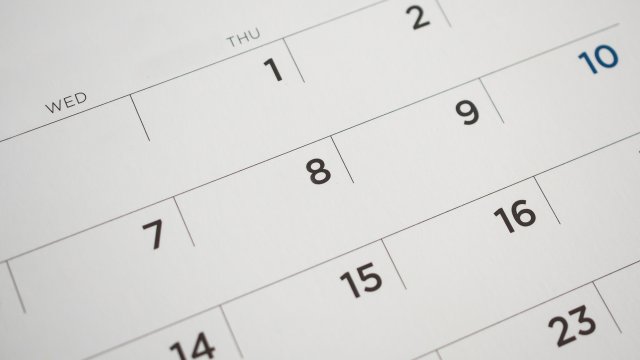 close up view of one month in a calendar. Adobe Stock image.