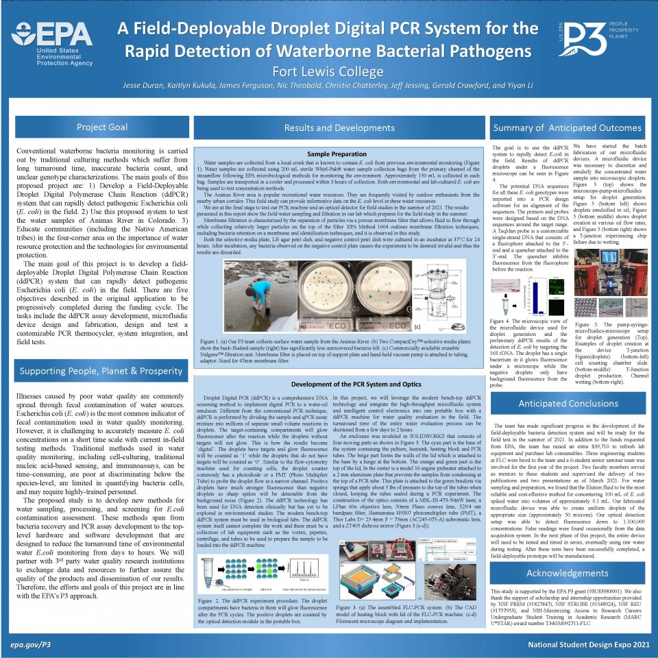 Fort Lewis College, Durango, CO P3 Team Poster