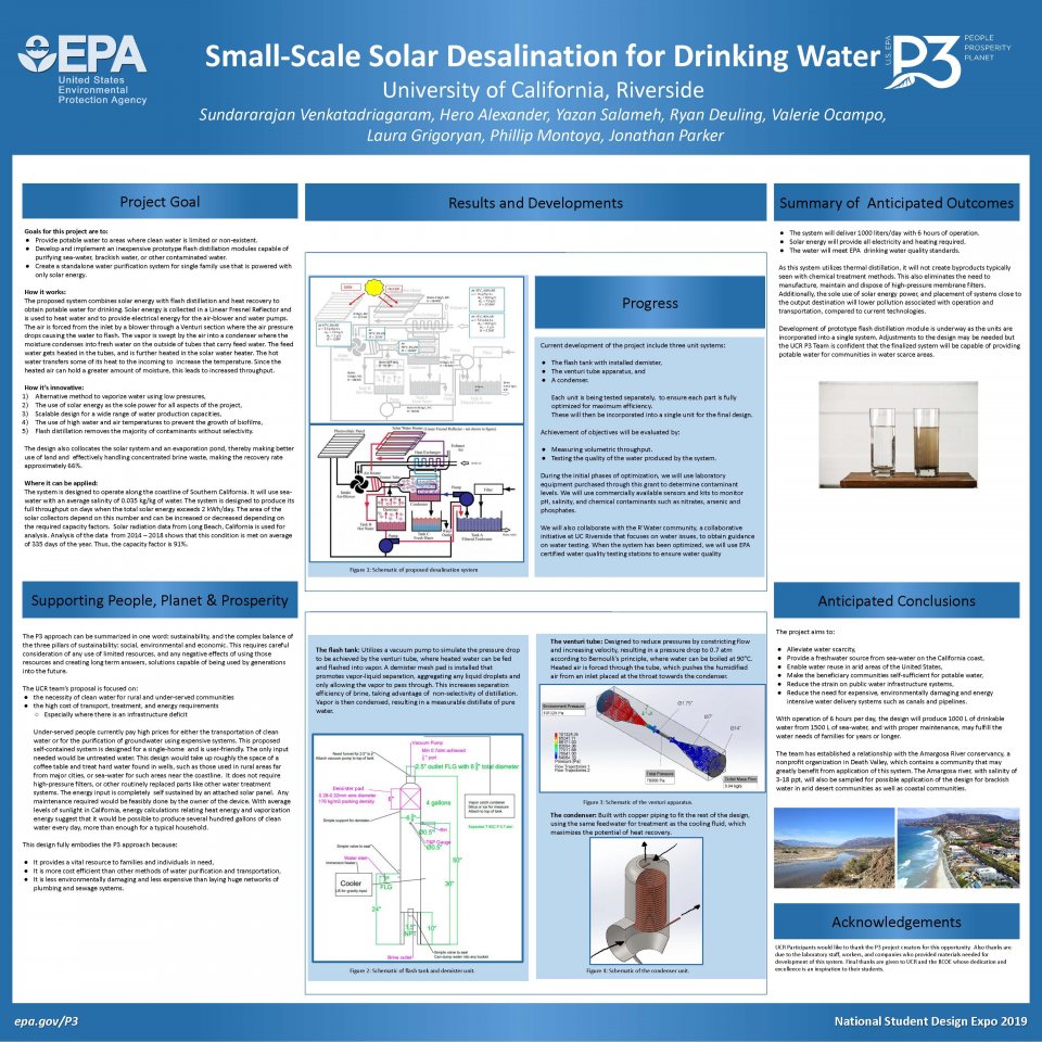 University of California, Riverside, CA P3 Team Poster