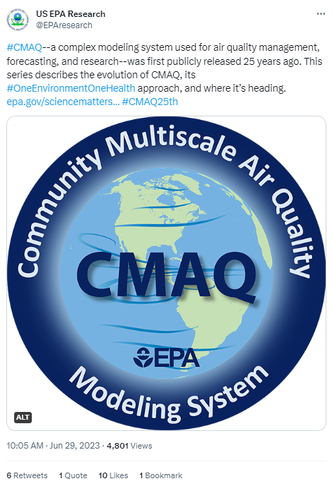 Picture of CMAQ logo to celebrate the 25th anniversary of the first CMAQ release,