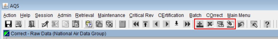 screenshot highlighting additional AQS correct features