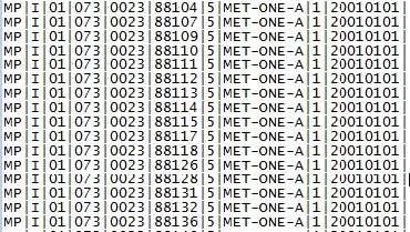 example of an AQS transaction file to map samplers to monitors