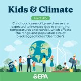 Childhood cases of Lyme disease are expected to increase due to changing temperatures and rainfall which affects the range and population size of blacklegged ticks (deer ticks).